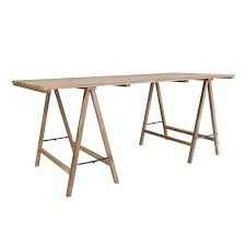 Mesa madera rectangular caballetes