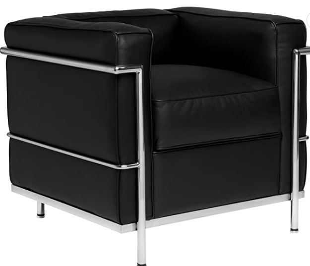 Sillon Le Corbusier negro 1 cuerpo